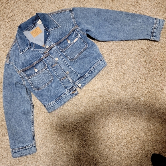 Levi Strauss relaxed trucker Denim cropped jacket - Picture 1 of 7